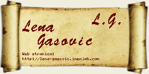 Lena Gašović vizit kartica